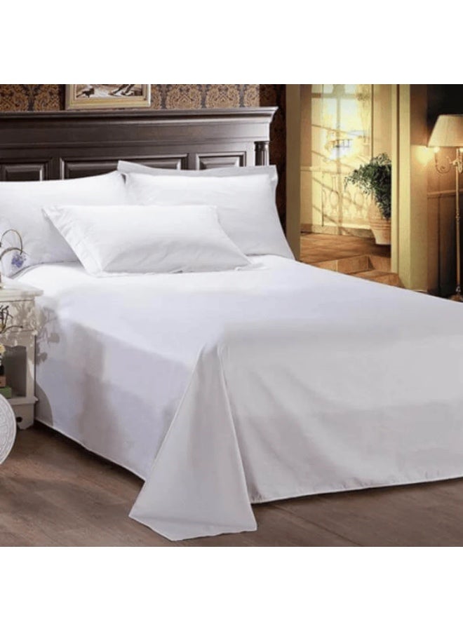 Deluxe Pearl White Comfy Flat Bed Linen Set (5 Pieces) - 240 x 260 cm - Image 4